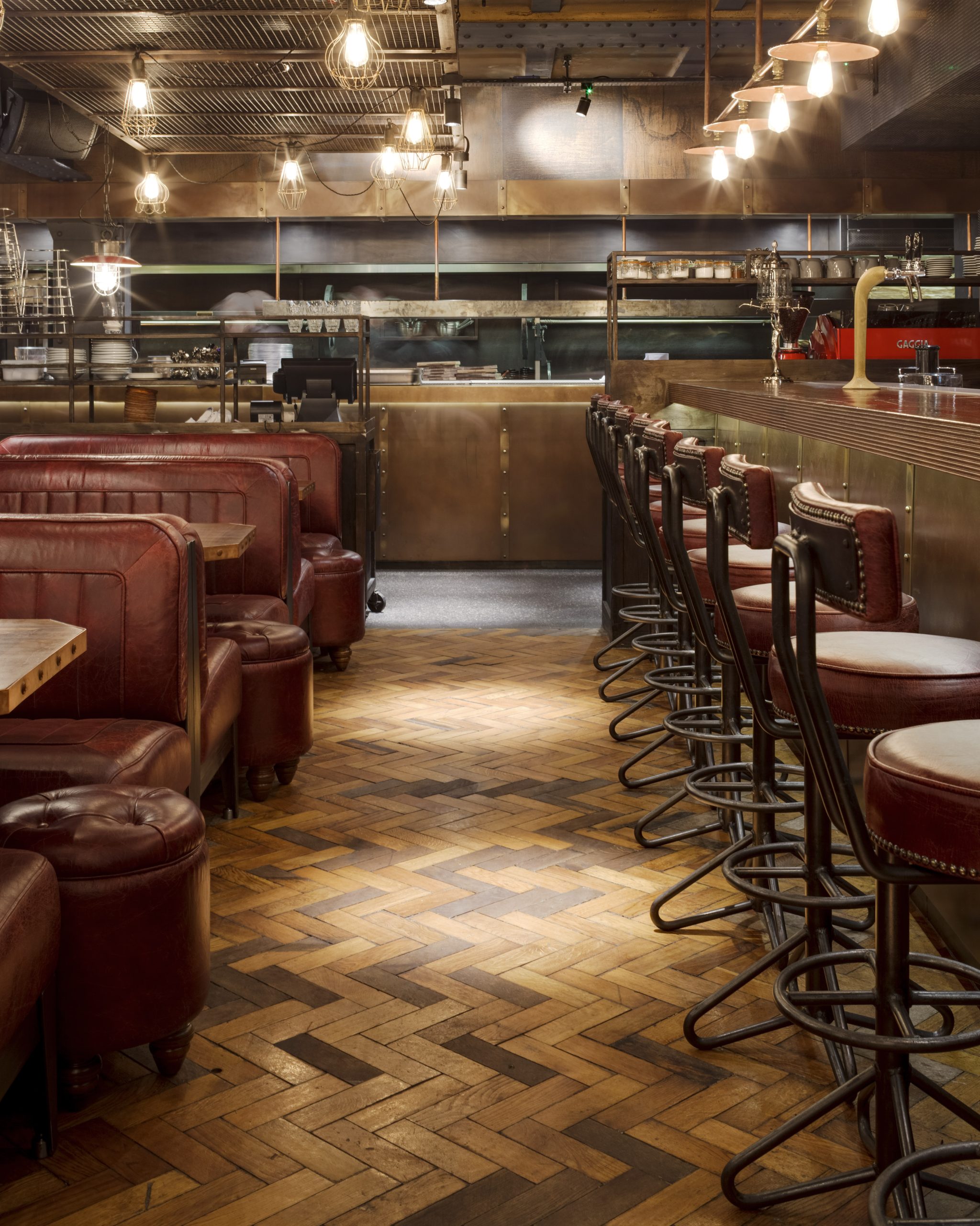 English Oak Herringbone Parquet